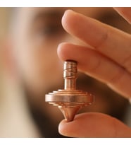 Stres giderici metal Topaç, odaklanma için el oyuncağı, Siyah, Gümüş, Bakır, Altın renk spinner