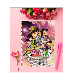 Jojo's Bizarre Advanture Anime Defter 1 Adet Özel Tasarım A4 Boyutu 21*29 Cm Telli Çizgili Defter