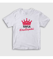 Presmono Unisex Çocuk Beyaz Backgammon Queen Tavla Kraliçesi Oyun V3 T-Shirt 417982tt (Beyaz)