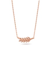 925 Ayar Rose Gold Başak Kadın Gümüş Kolye