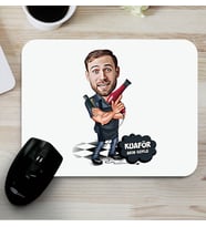 Kişiye Özel Erkek Kuaför Karikatürlü Mousepad