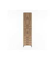 Hyperion Dolap 3 Raflı 6 Çekmeceli 4 Kapaklı 60x44x243 Çam-Çam