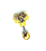Çelik Zirkon Taşlı Piercing