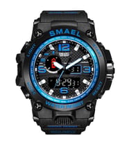 Sport Çift Ekran Quartz Askeri Erkek Dijital Saat (Mavi)