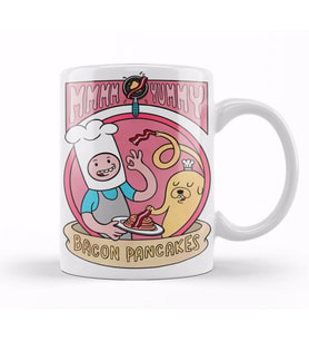 Adventure Time  Bacon Pancakes  Kupa Bardak Porselen