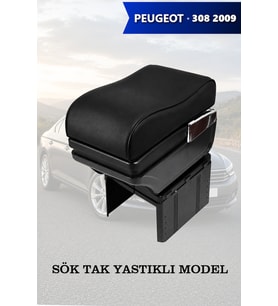 peugeot 308 2009 kol dayama Siyah geniş model Yastıklı Lüks Deri