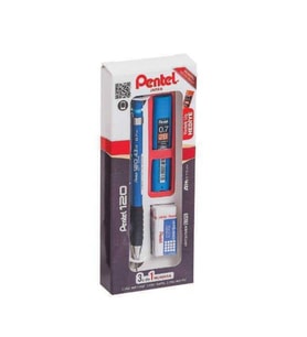 PENTEL A317 VERSATİL KALEM 07+UÇ+SİLGİ SETİ MAVİ