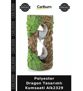 Özel Üretim Ejderha Figürlü Dekoratif Hediyelik Masaüstü Polyester Dragon Tasarımlı Kumsaati Alk2329
