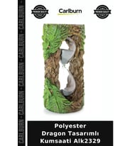 Özel Üretim Ejderha Figürlü Dekoratif Hediyelik Masaüstü Polyester Dragon Tasarımlı Kumsaati Alk2329