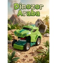 Dinozor Dönüşen Araba Çarpınca Açılan Robot Kamyon Sürtmeli Oyuncak İş Makinesi Yeşil