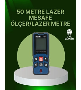 50 Metre Lazer Mesafe Ölçer Profesyonel Dijital Ölçüm Cihazı