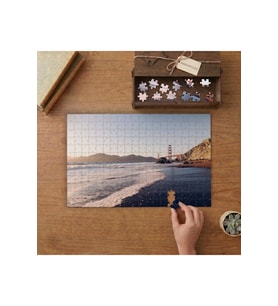 Golden Gate Köprüsü - Deniz Kıyısı Tasarımı 240 parça Ahşap Puzzle Ahşap Kutuda MP01055
