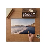 Golden Gate Köprüsü - Deniz Kıyısı Tasarımı 240 parça Ahşap Puzzle Ahşap Kutuda MP01055