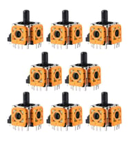 8 Adet PS4 Analog Motor 001 011 020 030 040 050 055 Playstation 4 Kol Tamir Orjinal Yedek Parça (Turuncu)