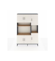 Arges Dolap 9 Raflı 6 Kapaklı 132x30x195 Antrasit-Aytaşı/Çam