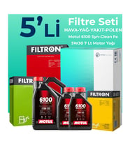 Filtron Amarok 2.0 Dizel Filtre Bakım Seti Motul Motor Yağlı (2010-2017) 5 Li
