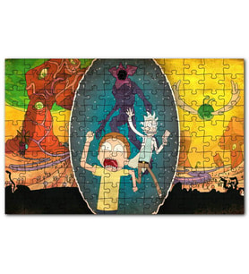 Cakapuzzle Rick ve Morty Bitmeyen Kaçış Puzzle Yapboz MDF (Ahşap) (120 Parça)