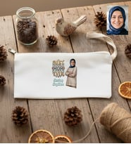 Kişiye Özel Karikatürlü Best Mom Ever Anneye Hediye Kalemlik Ham Bez Anneler Günü Hediyesi
