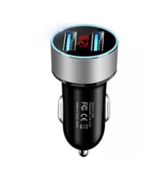 Oto Telefon Şarj Cihazı 2li Usb-Gri