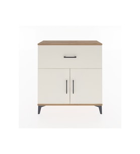 Arges Şifonyer Tek Raflı Tek Çekmeceli 2 Kapaklı 88x30x96 Çam-Aytaşı