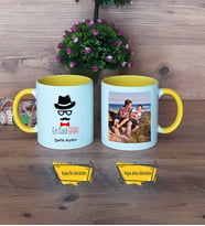 En Cool Baba Kupa Bardak Sarı Fotoğraflı Babaya Hediye
