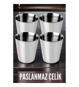 ModaCar 24 ADET Çelik Bardak Seti 4 Adet Fazio Giacinto Design 719313