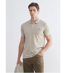 LCWAIKIKI Classic Bej Polo Yaka Erkek Tişört