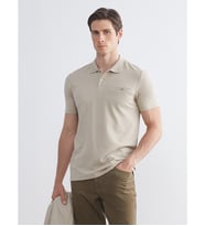 LCWAIKIKI Classic Bej Polo Yaka Erkek Tişört