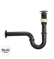 Sipahi Marble Siyah Lavabo Sifonu Takımı