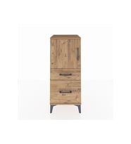 Hyperion Komodin 2 Raflı 2 Çekmeceli Tek Kapaklı 44x44x106 Çam-Çam