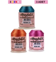 3 Adet Altınbaşak Oya ve Dantel İpi 20 gr - Royaleks - No: 244 - 465 - 023