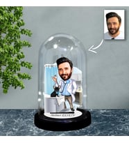 KİŞİYE ÖZEL VETERİNER TASARIMLI IŞIKLI KARİKATÜR FANUS BİBLO FN84
