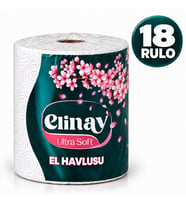 Elinay Ultra Soft XL Dev Rulo Mutfak Kağıt Havlusu 18 Rulo (3 Paket × 6 Rulo)