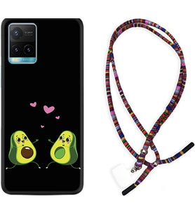Vivo Y11S Y21S Y20 Y20S Y70 Kılıf Boyun Asklı Rasta Silikon Aşık Avokadolar 1642