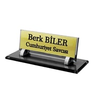 Kişiye Özel Tasarım Cam Masaüstü İsimlik - Ofis İsimlik - Yönetici İsimlik – Masalık – Masa İsimliği – Ofis İsimliği – Yönetici İsimliği – Kristal Cam Masaüstü İsimlik