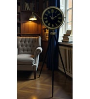Vintage Roma Rakamlı Modern Tripod Ayaklı Saat (Standart)