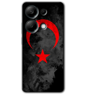 Redmi Note 13 Pro 4G Kılıf HD Desen Baskılı Kılıf - Black Ayyıldız