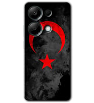 Redmi Note 13 Pro 4G Kılıf HD Desen Baskılı Kılıf - Black Ayyıldız