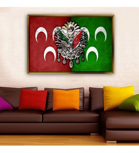 Altın Çerçeveli dekoratif tablo a1743 (Gold)