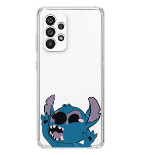 Samsung Galaxy A73 Uyumlu Stitch Desenli Şeffaf Telefon Kılıfı