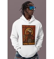 Tasarım Tupac Shakur Rapper Baskılı Unisex Oversize 2Pac Şarkıcı Hoodie