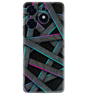 Tecno Spark 10 Pro Kılıf Silikon Desen Özel Seri Gri Zigzag 1706