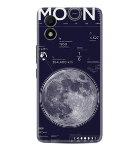TCL 303 Kılıf Resimli Desenli Baskılı Silikon Moon info 1424