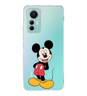 Xiaomi Mi 12 Lite Uyumlu Kapak Mickey Mouse Tasarımlı Şeffaf  Silikon Kılıf