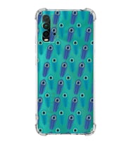 PrintiFy Xiaomi Redmi 9T Uyumlu Nazar Boncuğu 4 Baskılı Şeffaf Köşe Korumalı Antişok Kılıf