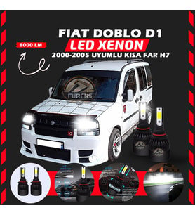 Fiat Doblo D1 2000-2005 Kısa Far Uyumlu Şimşek Etkili Led Xenon Light Series H7
