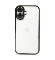 iPhone 16 Plus Kılıf Kamera Korumalı Lensli Silikon - Yeşil