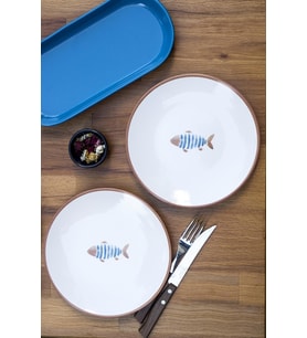 M'art Home Akdeniz İkili Pasta Tabağı Yuvarlak