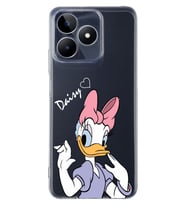 Realme C53 Uyumlu Ördek Desenli Şeffaf Telefon Kılıfı