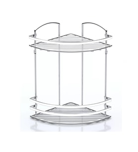 Tekno Tel LM-008 2 Katlı Köşelik Banyo Rafı Şampuanlık Krom